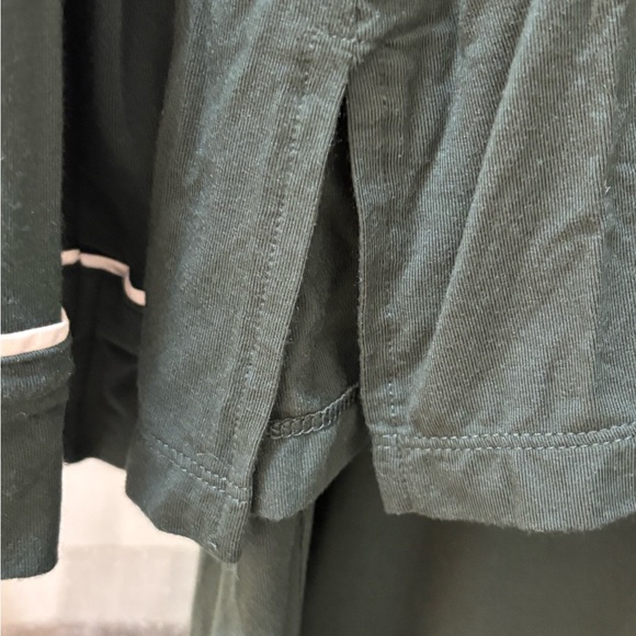 Victoria's Secret Dark Green Pajama Set with White Trim - Picture 4 of 6